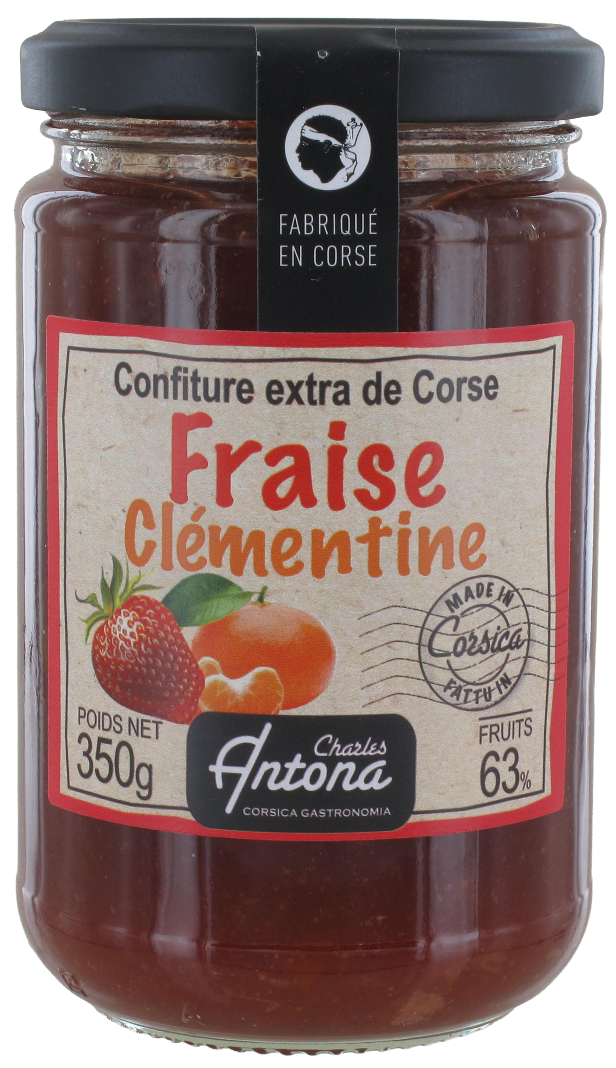 Confiture extra de Corse de Fraise et Clémentine