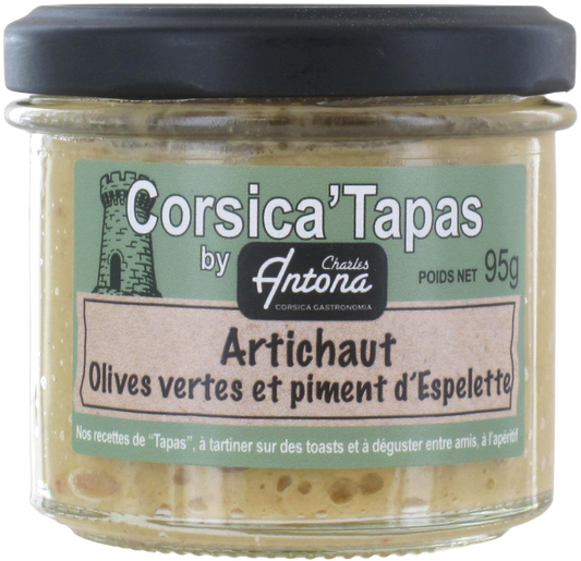 Tapas Artichaut, Olives Vertes et Piment d'Espelette