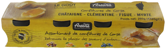 Etui 4 confitures : Figue, Clémentine, Châtaigne, Myrte