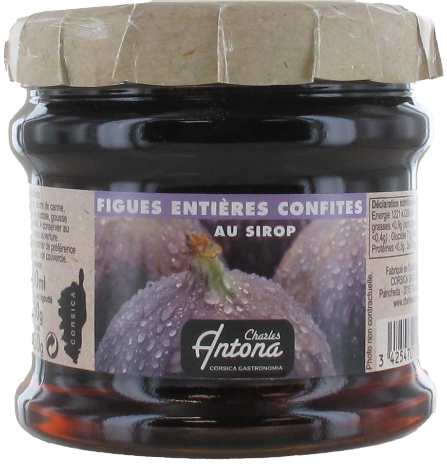 Figues entières confites au sirop